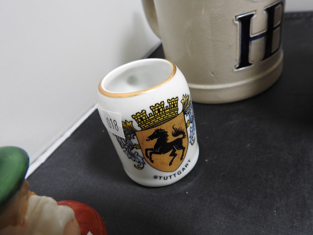 Vintage German Beer Stein and Stoneware Mug Group - 5