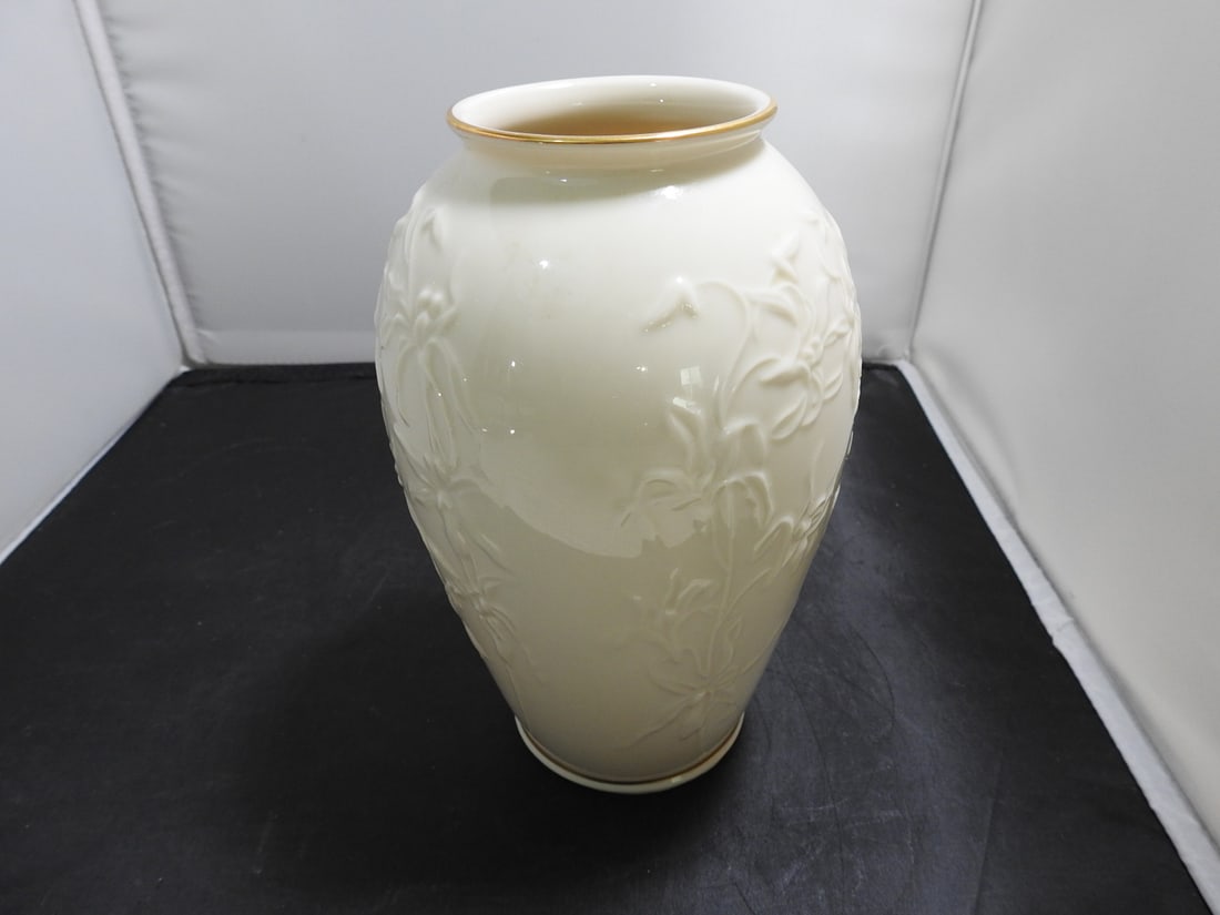 Lenox Fine Porcelain Floral Relief Vase - 2