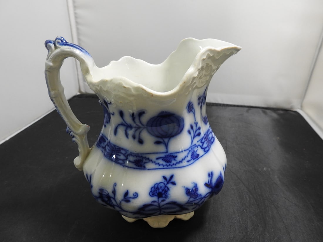 Johnson Bros. England Flow Blue Ironstone Pitcher - 3