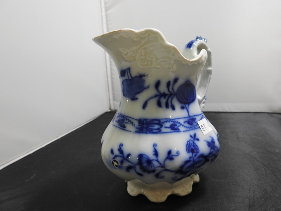 Johnson Bros. England Flow Blue Ironstone Pitcher - 5