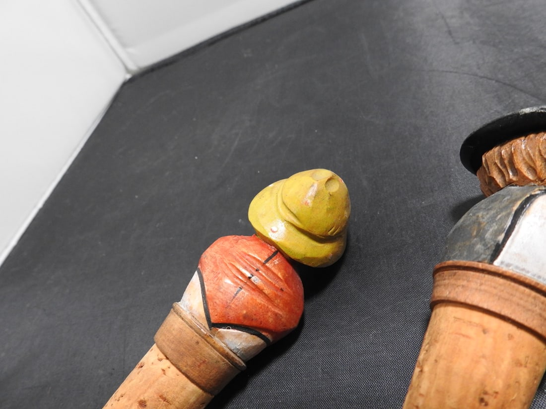 Vintage Hand-Carved German Bottle Stopper Group - 14