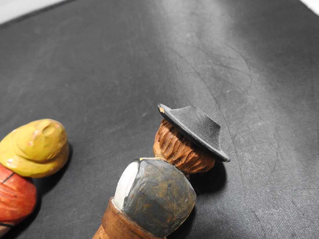 Vintage Hand-Carved German Bottle Stopper Group - 15