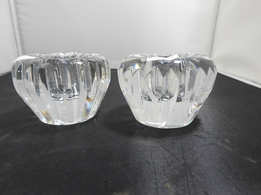 Waterford Crystal Candle Holders, Pair - 2