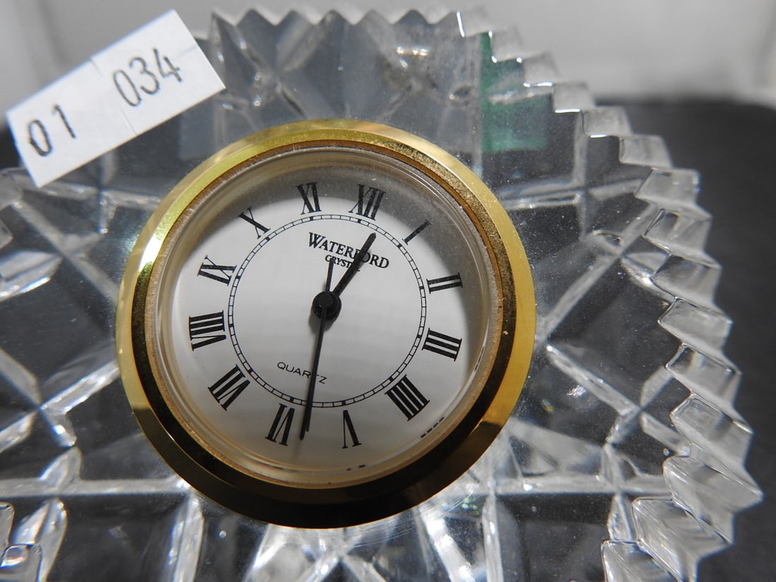 Waterford Crystal Desk Clock with Extra Battery - 2