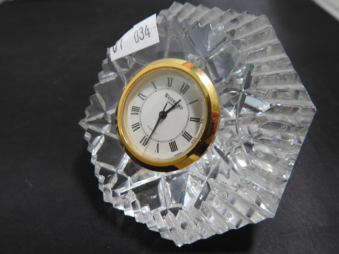 Waterford Crystal Desk Clock with Extra Battery - 6