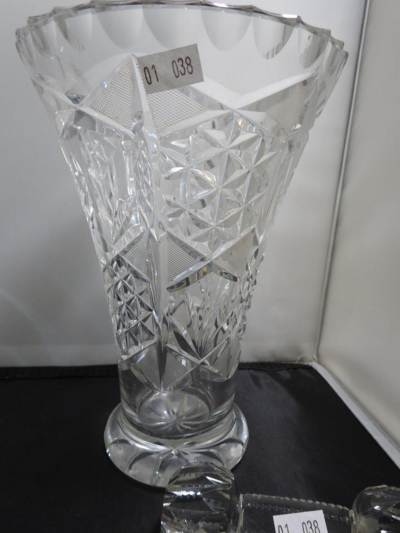 Mixed Lead Crystal and Sun Purple Glass Group - 4