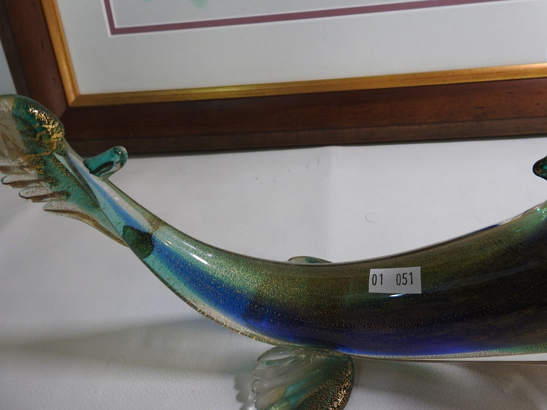 Murano Glass Hippocampus and Framed Art Lot - 5