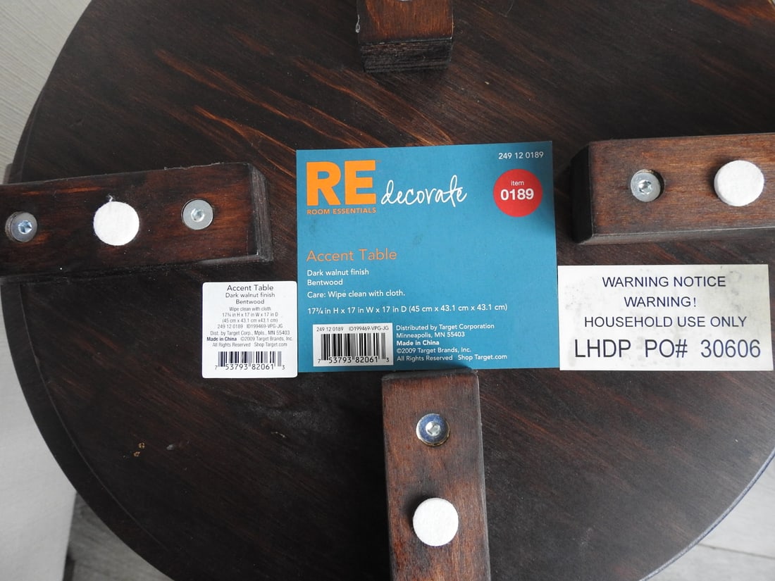 Pair of Round Wooden Stools - 3