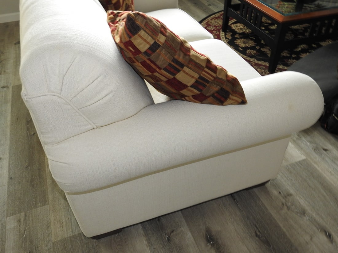 Upholstered Loveseat with Throw Pillows - 4
