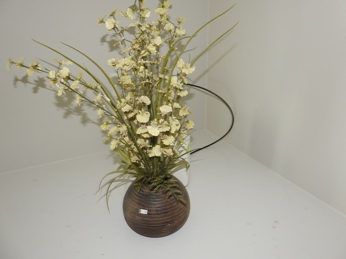 Silk Flower Arrangement in Decorative Vase - 3