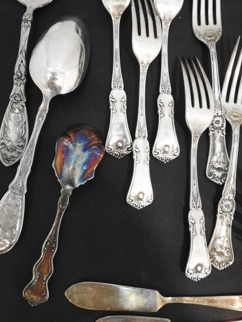 21-Piece Antique Silver Flatware Lot - 6