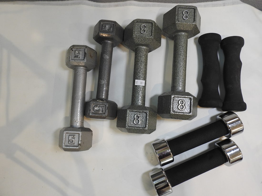 Set of Four Pairs of Dumbbells (1 of 3)