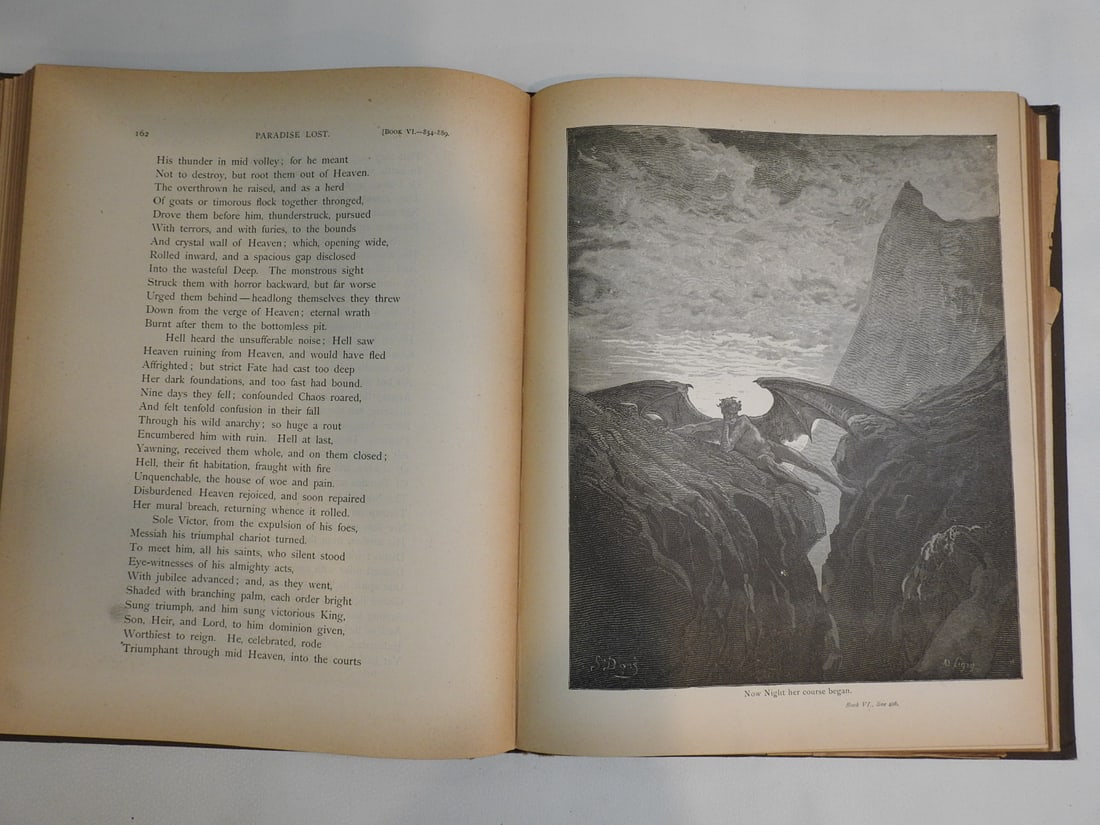 Antique John Milton Paradise Lost Book, 1800s Copy - 3
