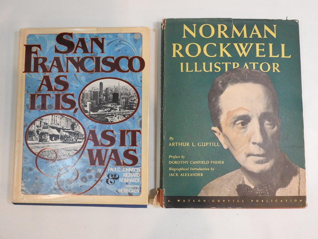 Pair of Collector Books: Lot of two collector books as shown; measured as a group. Approx. 12 x 9.5 x 2 in.