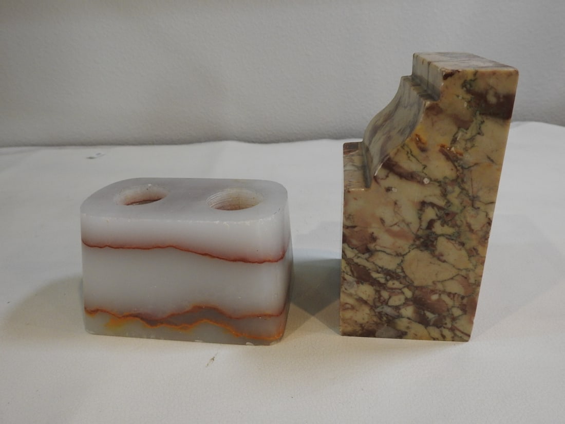 Onyx and Marble Bookend and Pen Holder - 3