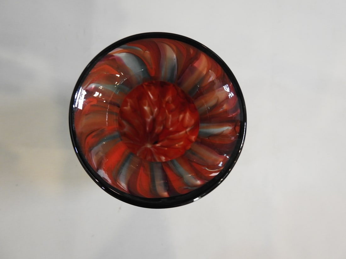 Signed The Glass Forge Art Glass Vase, 2005 - 2