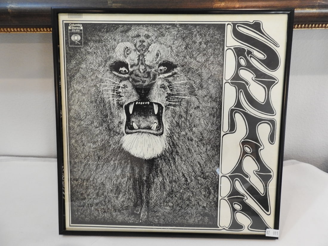Framed Santana Album Display - 2