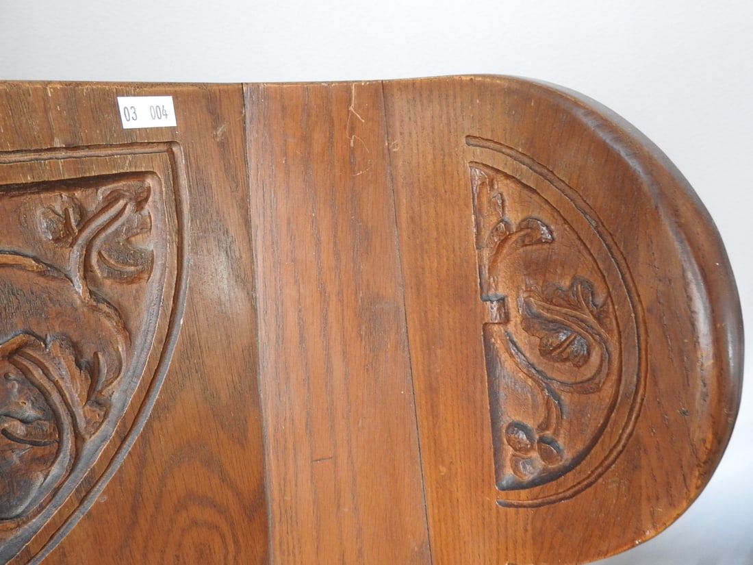 Antique Jamestown Lounge Co. Arts & Crafts Oak Wingback Chair - 3