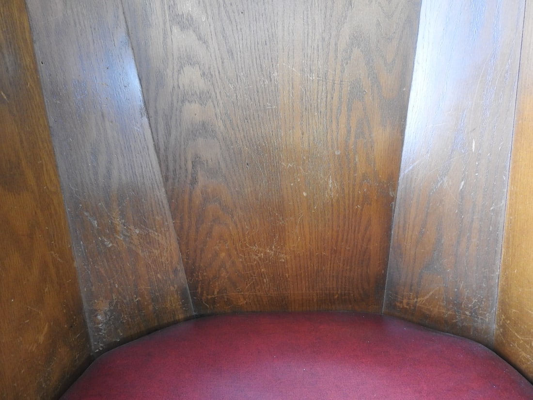 Antique Jamestown Lounge Co. Arts & Crafts Oak Wingback Chair - 6