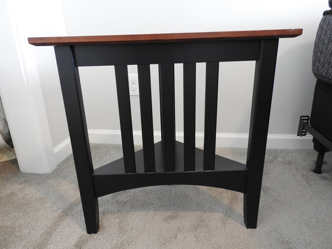 Pair of Ethan Allen Craftsman Shaker Style Corner Tables - 11