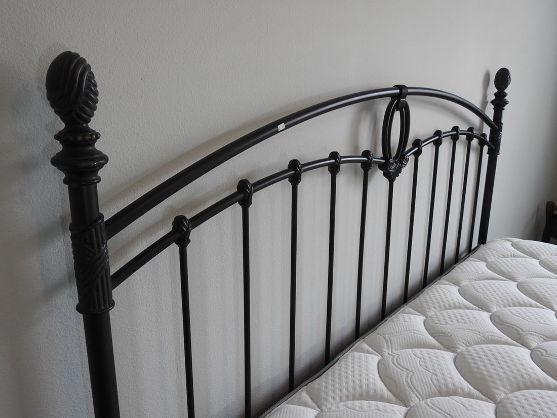 Black Metal Bed Frame with Serta King Mattress (1 of 4)