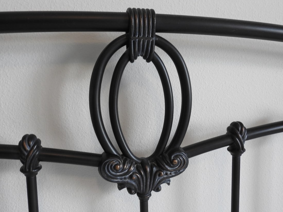 Black Metal Bed Frame with Serta King Mattress - 2