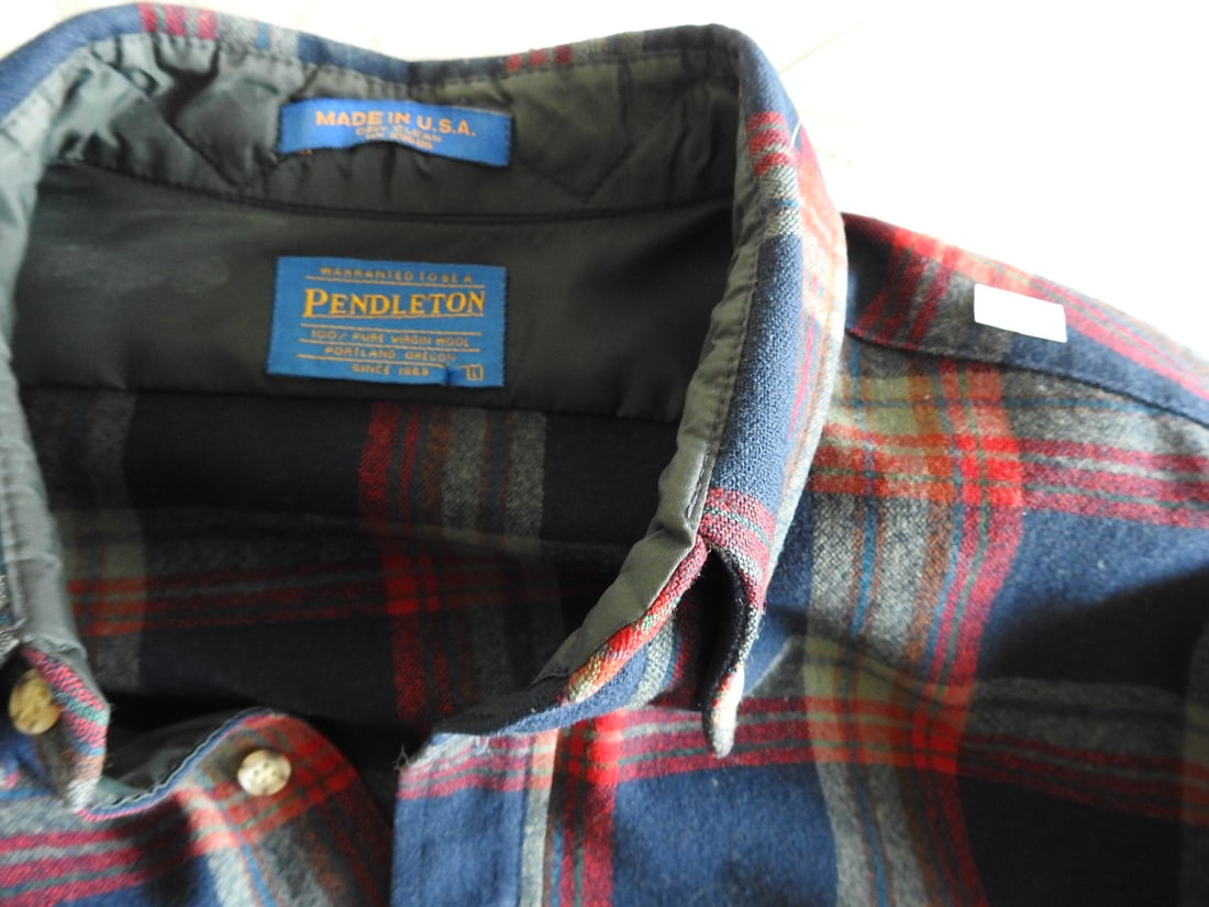Pendleton Wool Plaid Shirt, Size Large (1 of 3)