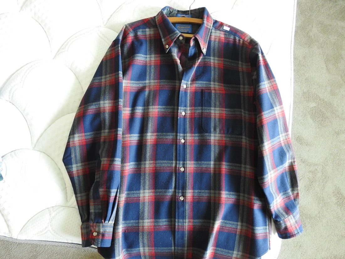 Pendleton Wool Plaid Shirt, Size Large - 2