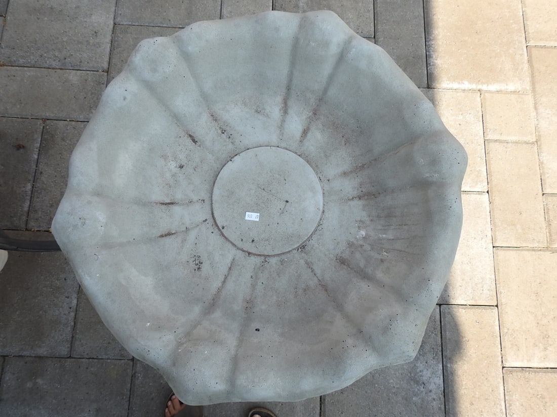 Concrete Bird Bath with Pedestal Base - 4