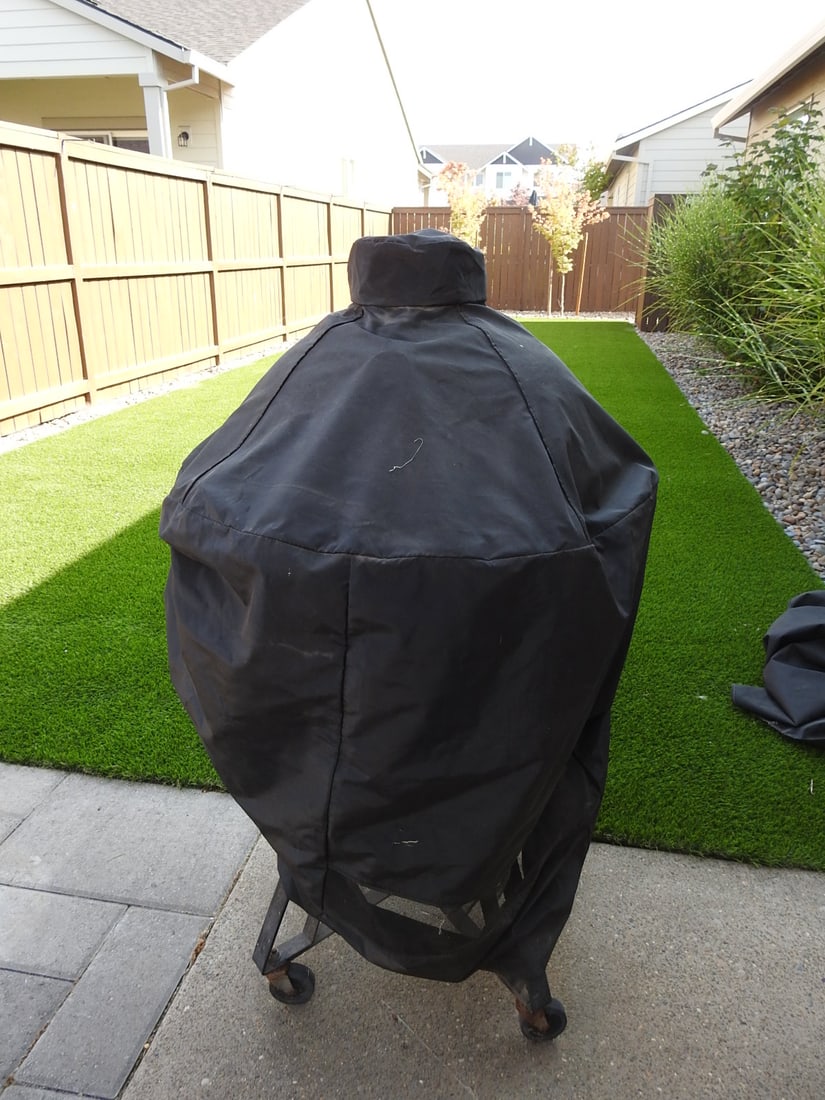 Big Green Egg Ceramic Kamado Smoker Grill with Cart and Cover - 2