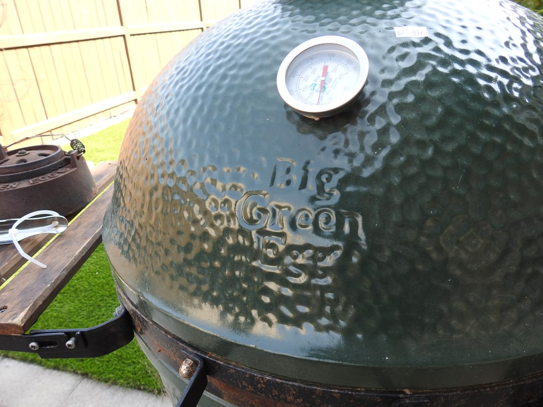 Big Green Egg Ceramic Kamado Smoker Grill with Cart and Cover - 4