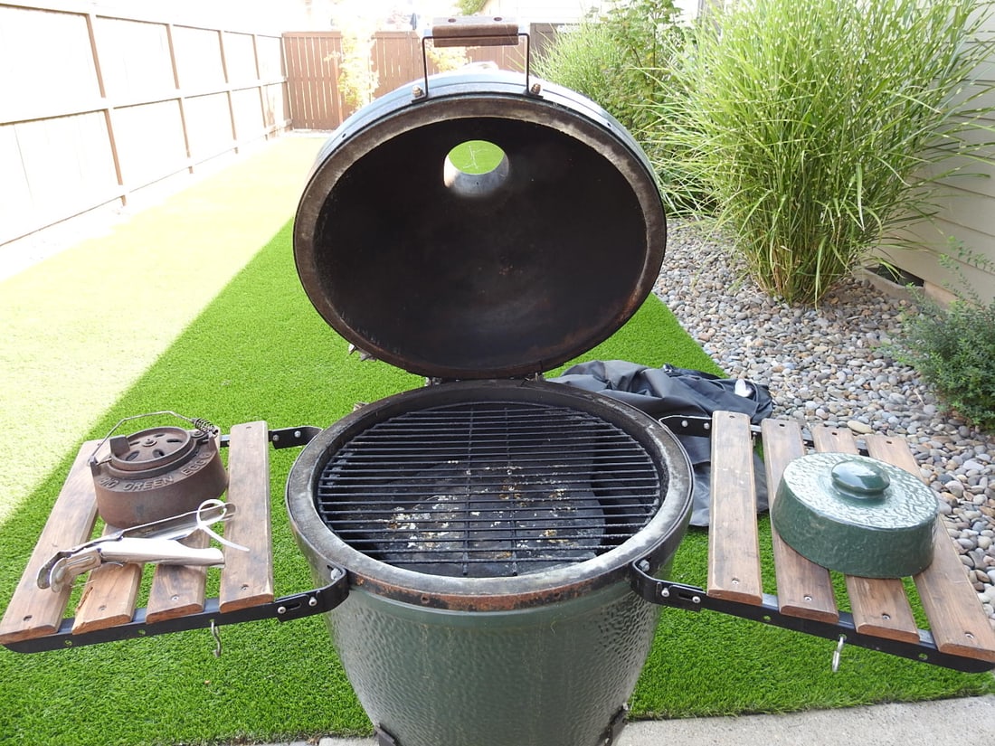 Big Green Egg Ceramic Kamado Smoker Grill with Cart and Cover - 5