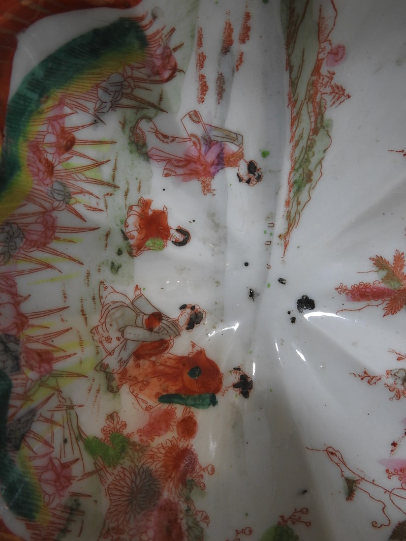 Vintage Japanese Hand-Painted Porcelain Dessert Bowl Set - 4