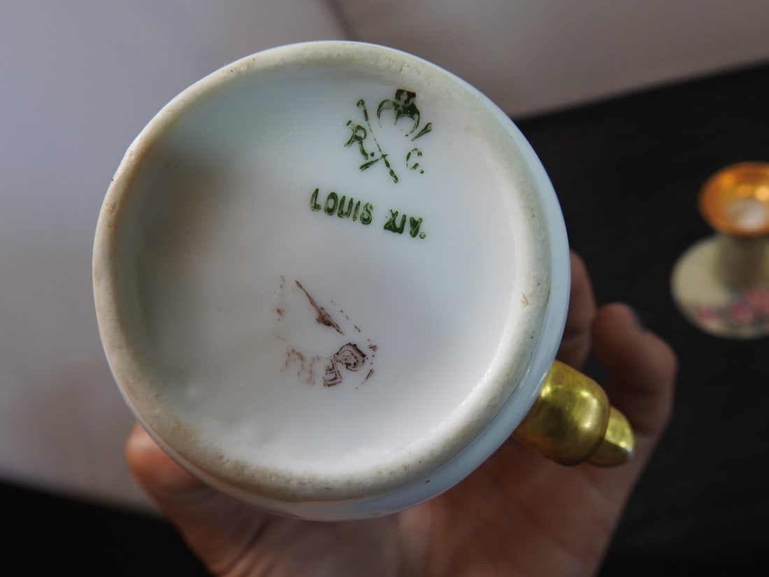 Vintage Japanese Hand-Painted Porcelain Dessert Bowl Set - 9