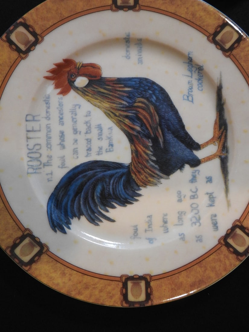 Henrietta Made in Germany Rooster Dessert Plates - 4