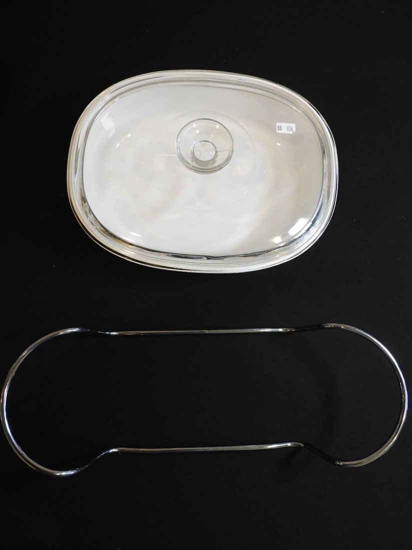 CorningWare French White Oblong Casserole with Cradle - 3