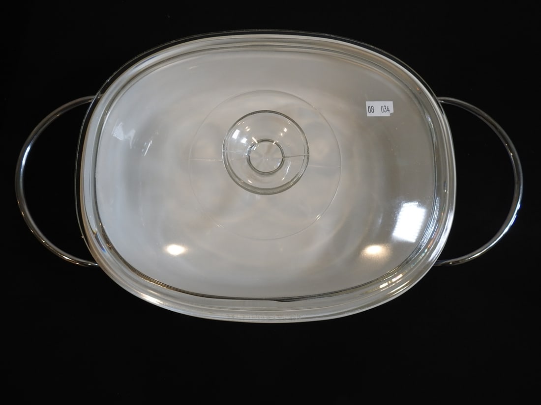 CorningWare French White Oblong Casserole with Cradle - 4