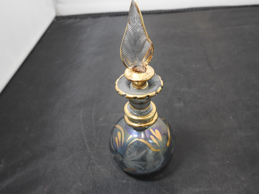 Egyptian Glass Perfume Bottle and Vintage Vanity Lot - 5