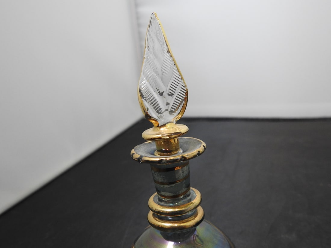 Egyptian Glass Perfume Bottle and Vintage Vanity Lot - 6
