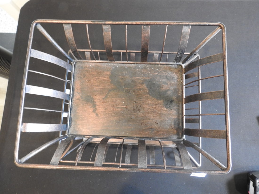 Metal Two-Tier Basket, Napkin Holder and Coasters - 3