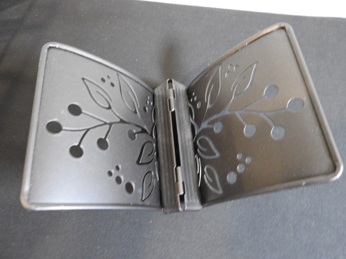 Metal Two-Tier Basket, Napkin Holder and Coasters - 8