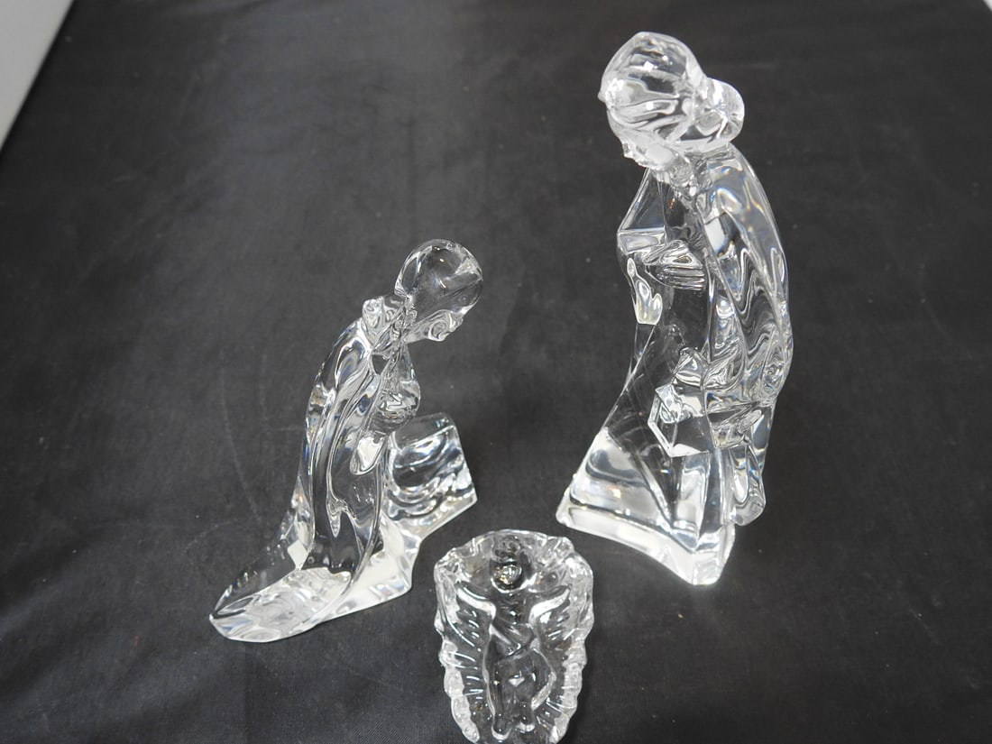 Vintage Mikasa Lead Crystal Three-Piece Nativity Set (1 of 7)
