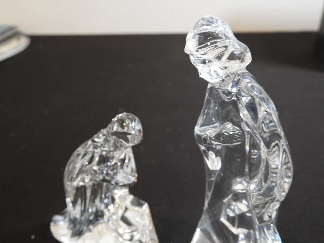 Vintage Mikasa Lead Crystal Three-Piece Nativity Set - 4