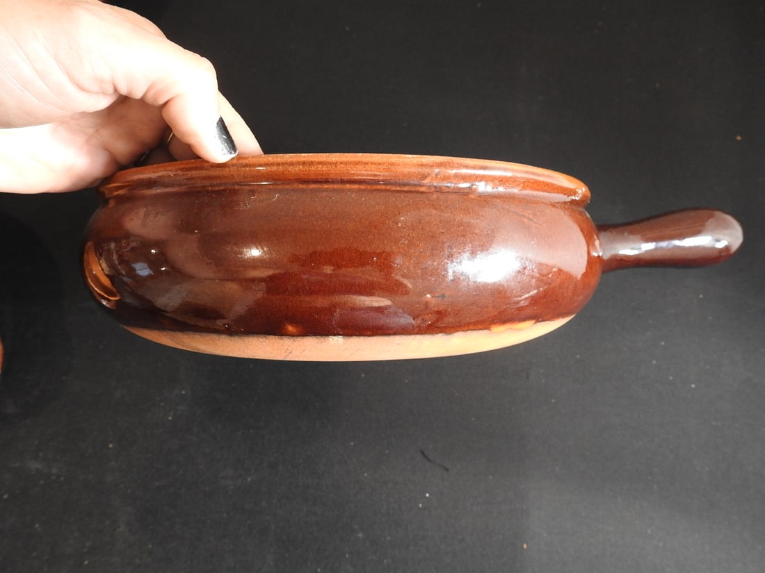 Set of Three Vulcania Red Earthenware Cookery Dishes - 7