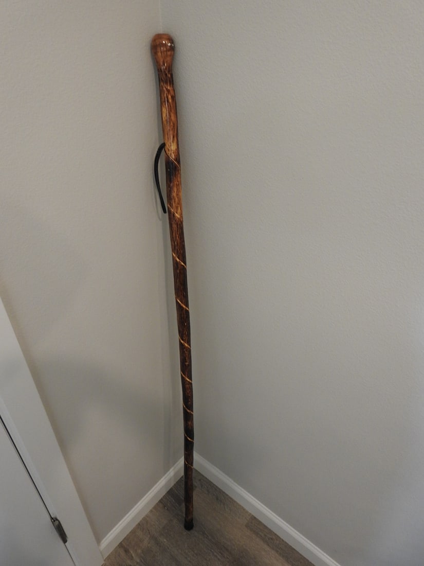Carved Wood Walking Stick (1 of 6)