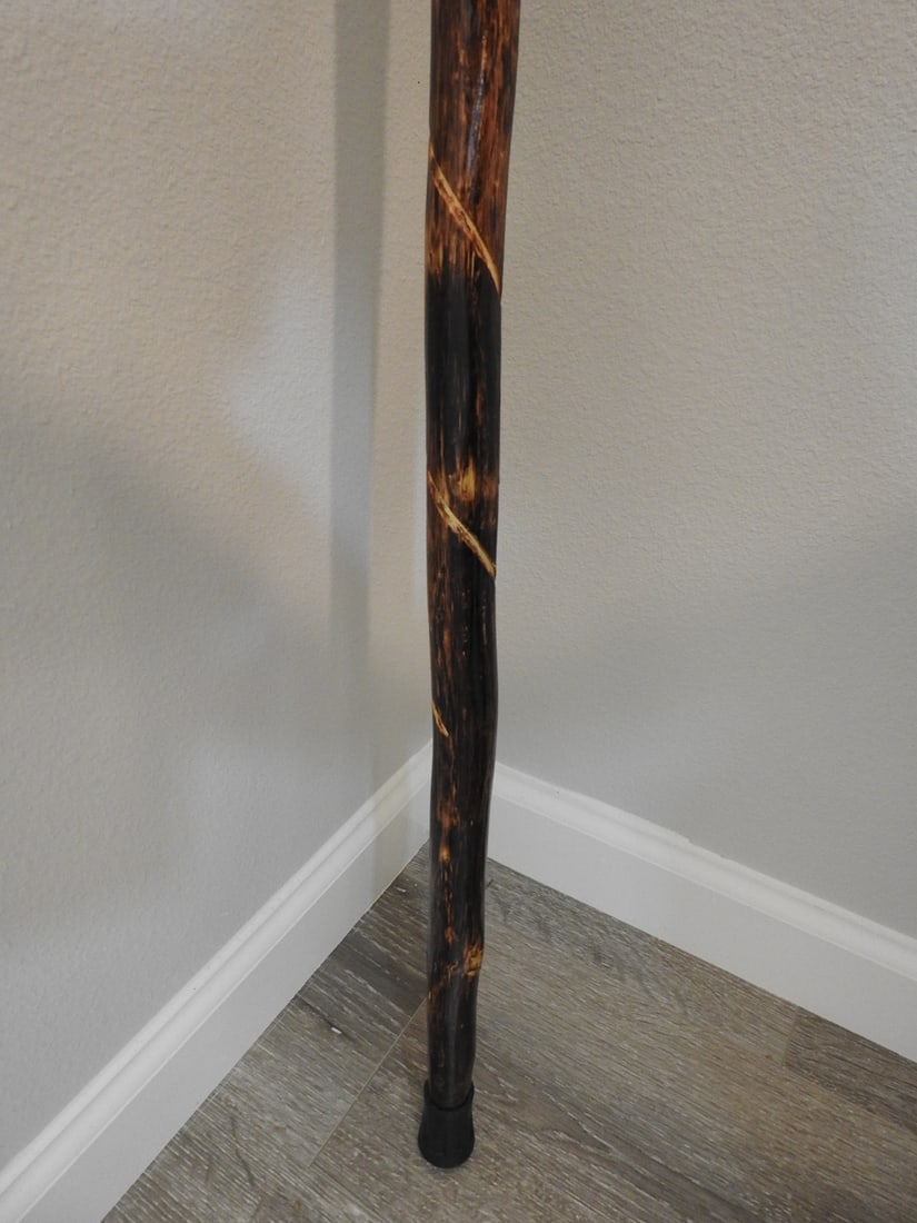 Carved Wood Walking Stick - 5