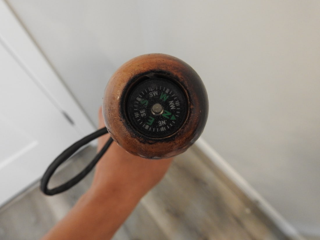 Carved Wood Walking Stick - 6