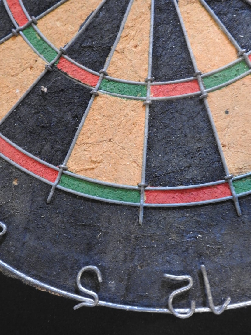 Vintage Corkboard Darts Game Made in England - 2