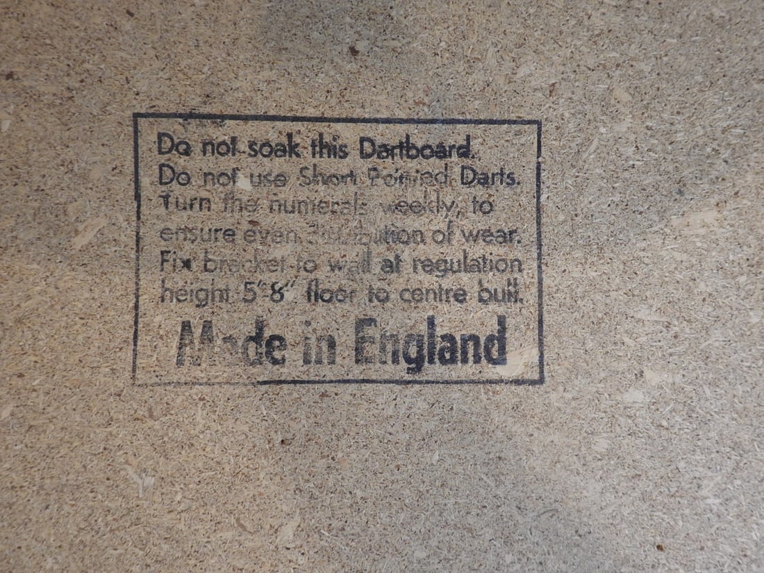 Vintage Corkboard Darts Game Made in England - 4