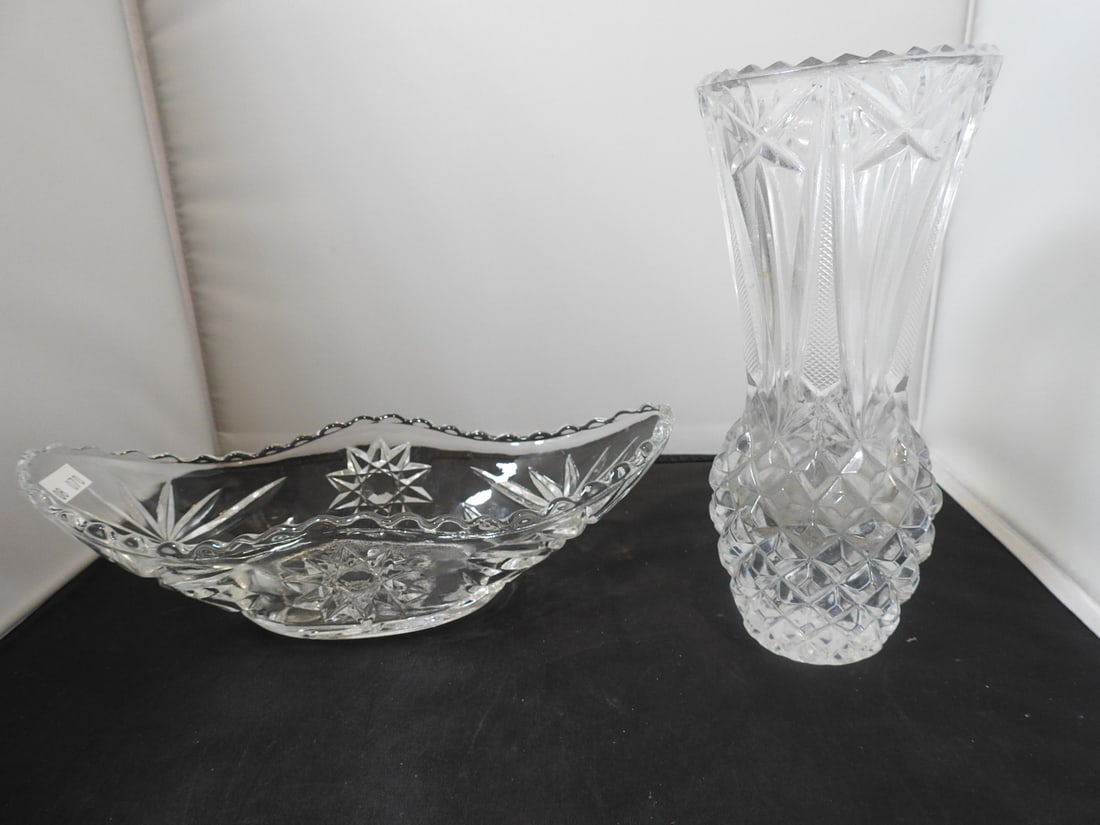 Pressed Glass and Porcelain Serving Dishes - 4